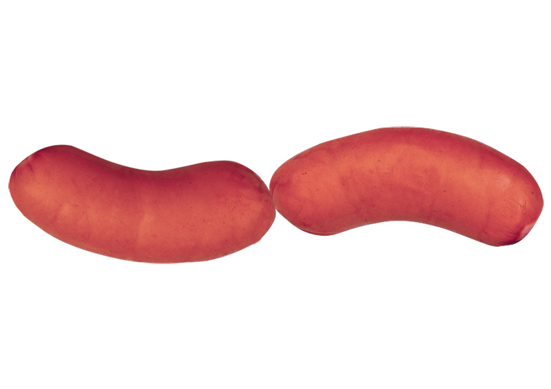 «Slightly Smoked» frankfurters (thick variety)